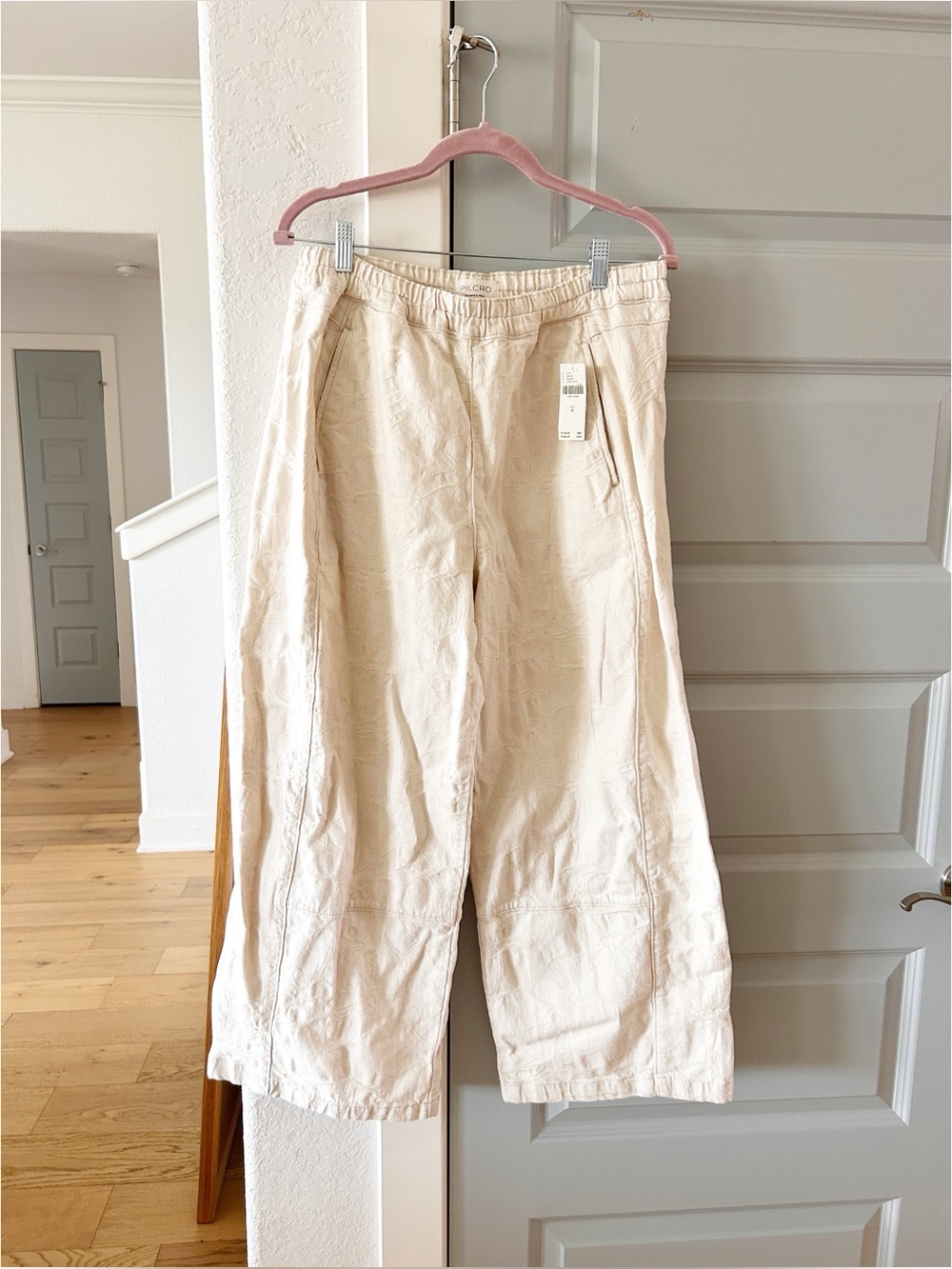 NWT Anthropologie The Izzie Relaxed Pull-On Barrel Pants by Pilcro Jacquard - Picture 6 of 8
